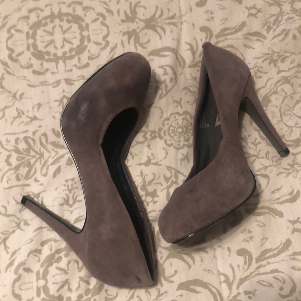 Steve maddens womens gray heels